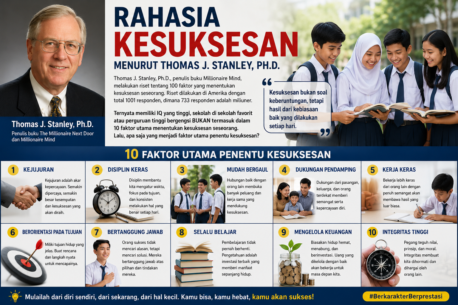 Karakter Lebih Penting daripada Nilai? Rahasia Kesuksesan Menurut Thomas J. Stanley